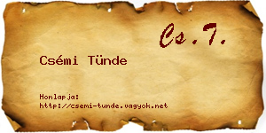 Csémi Tünde névjegykártya